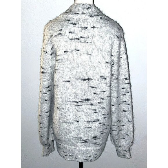 Loft Long Sleeve Wool Blend Patterned Fuzzy Sweater Size L - Picture 2 of 6